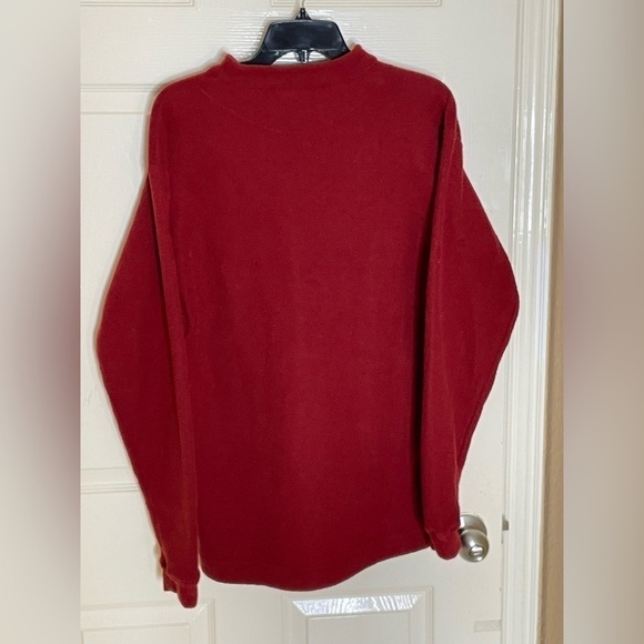 PRANA Mens Crimson Red 1/4 Zip Pullover Fleece Lined Long Sleeve Sweater MEDIUM  - Picture 7 of 11